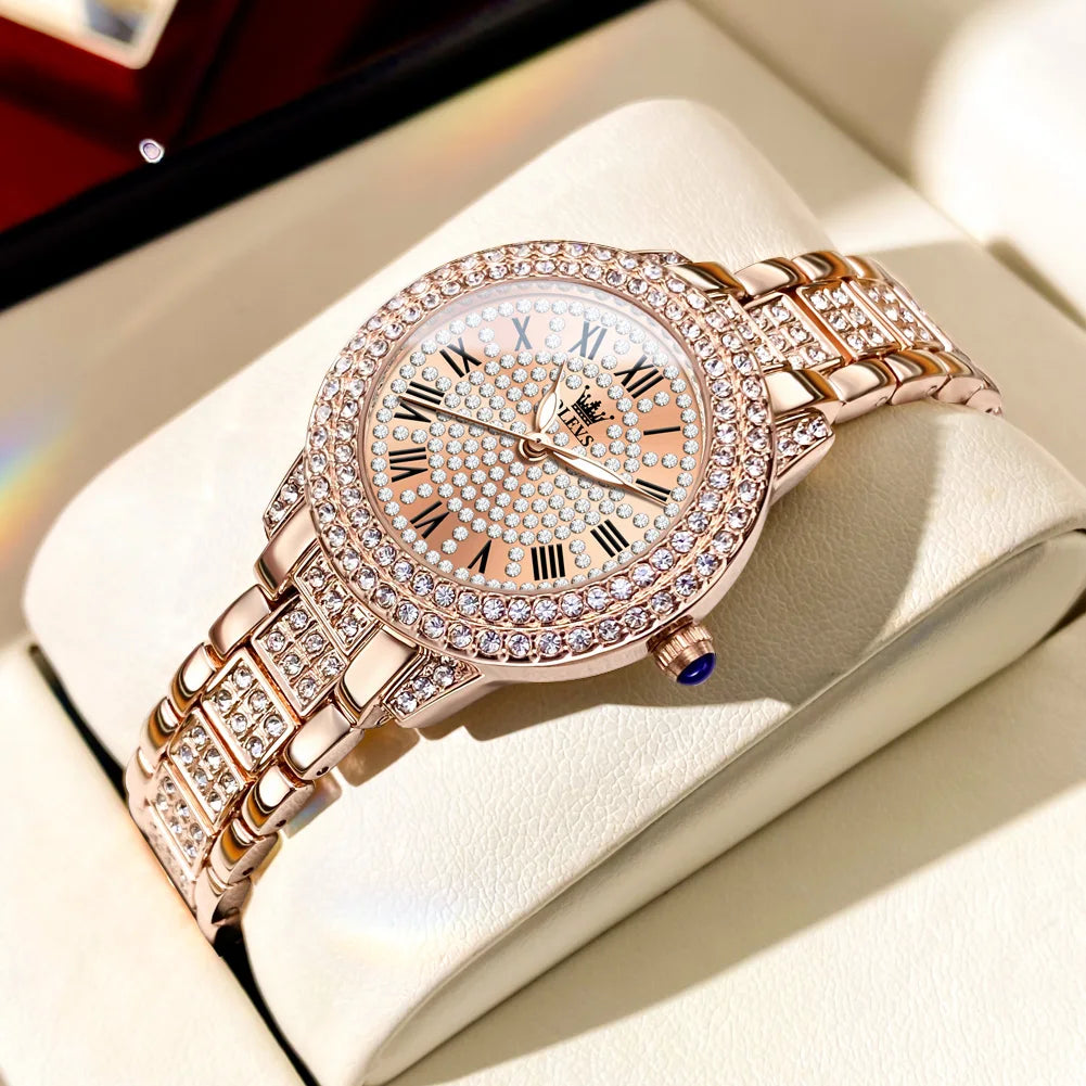 Diamond Éclat - Luxe Roman Dial Quartz Watch
