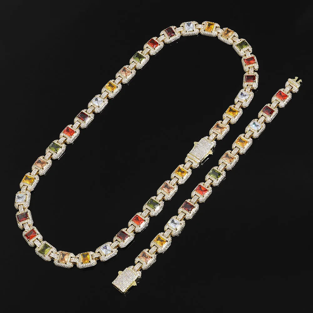 MIMOTTA EMPIRE bracelet and necklace set in gold tone