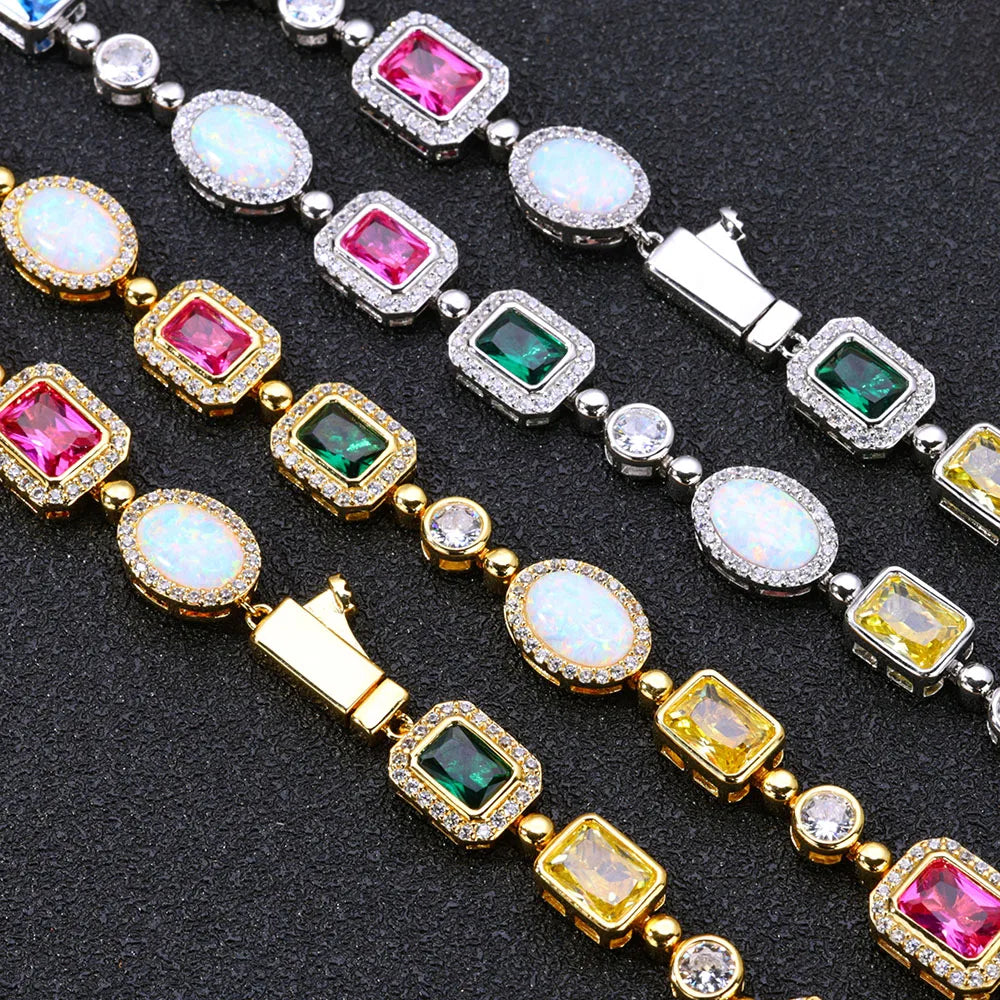 MIMOTTA CIPHER in gold and silver tone with opal-effect ovals