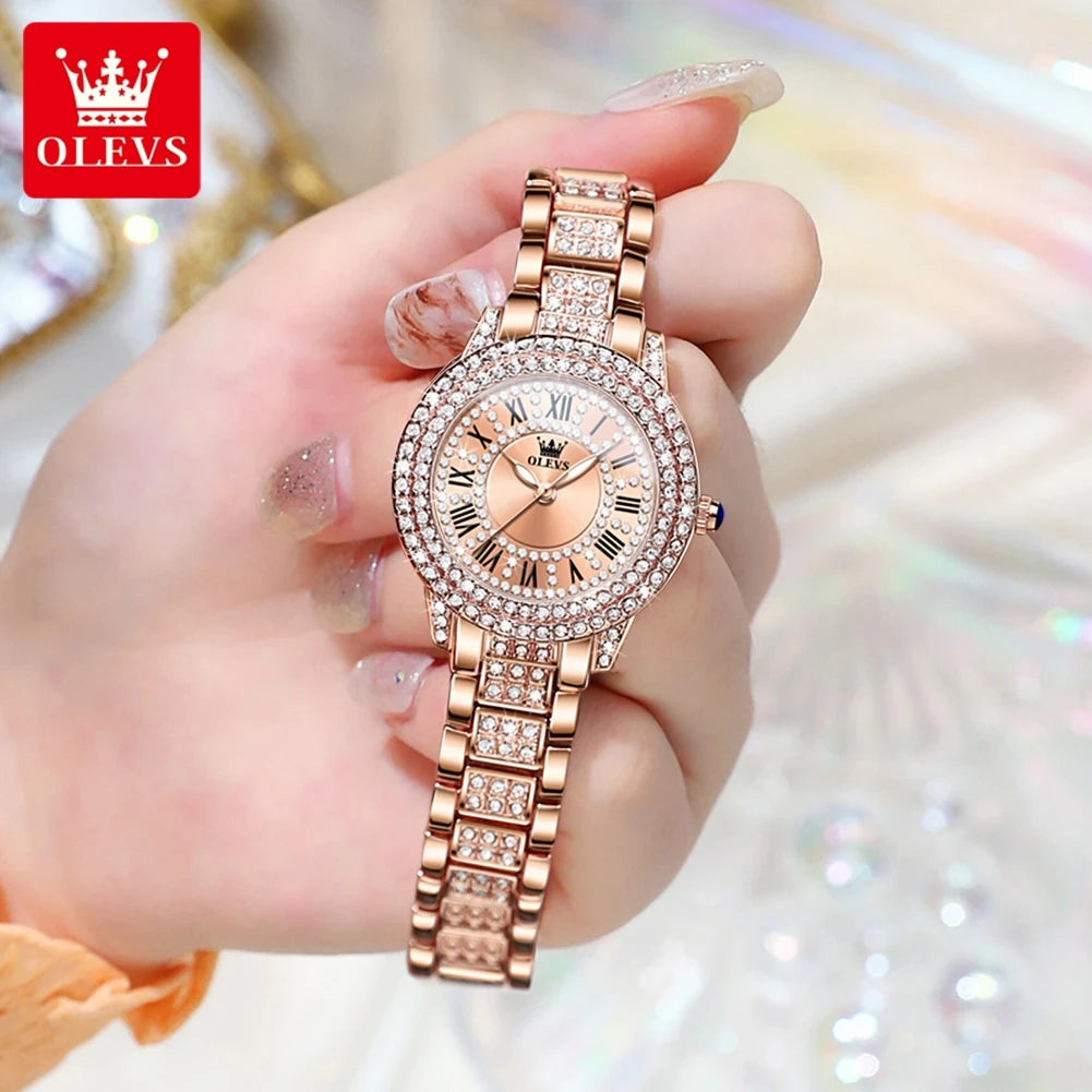 Diamond Éclat - Luxe Roman Dial Quartz Watch