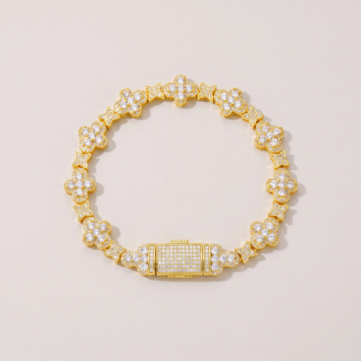 MIMOTTA DYNASTY tennis bracelet in gold tone