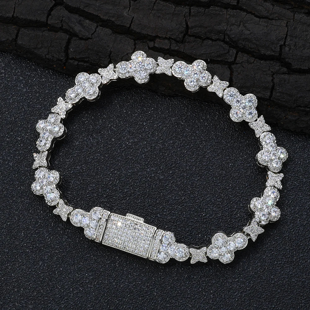 MIMOTTA DYNASTY tennis bracelet in silver tone with prong-set zirconia