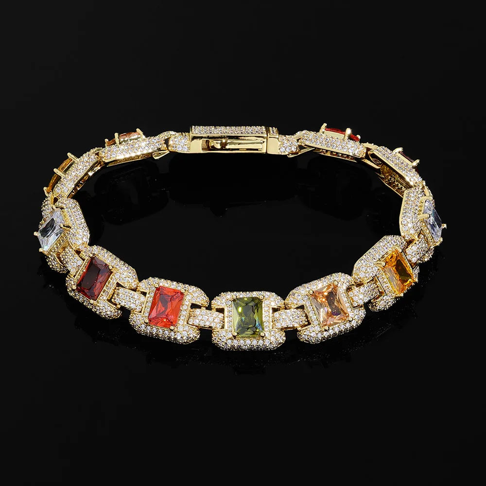 MIMOTTA EMPIRE bracelet in gold tone with multicolor stones