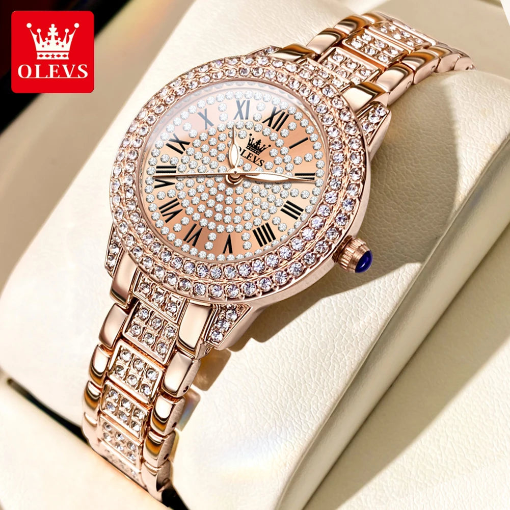 Diamond Éclat - Luxe Roman Dial Quartz Watch