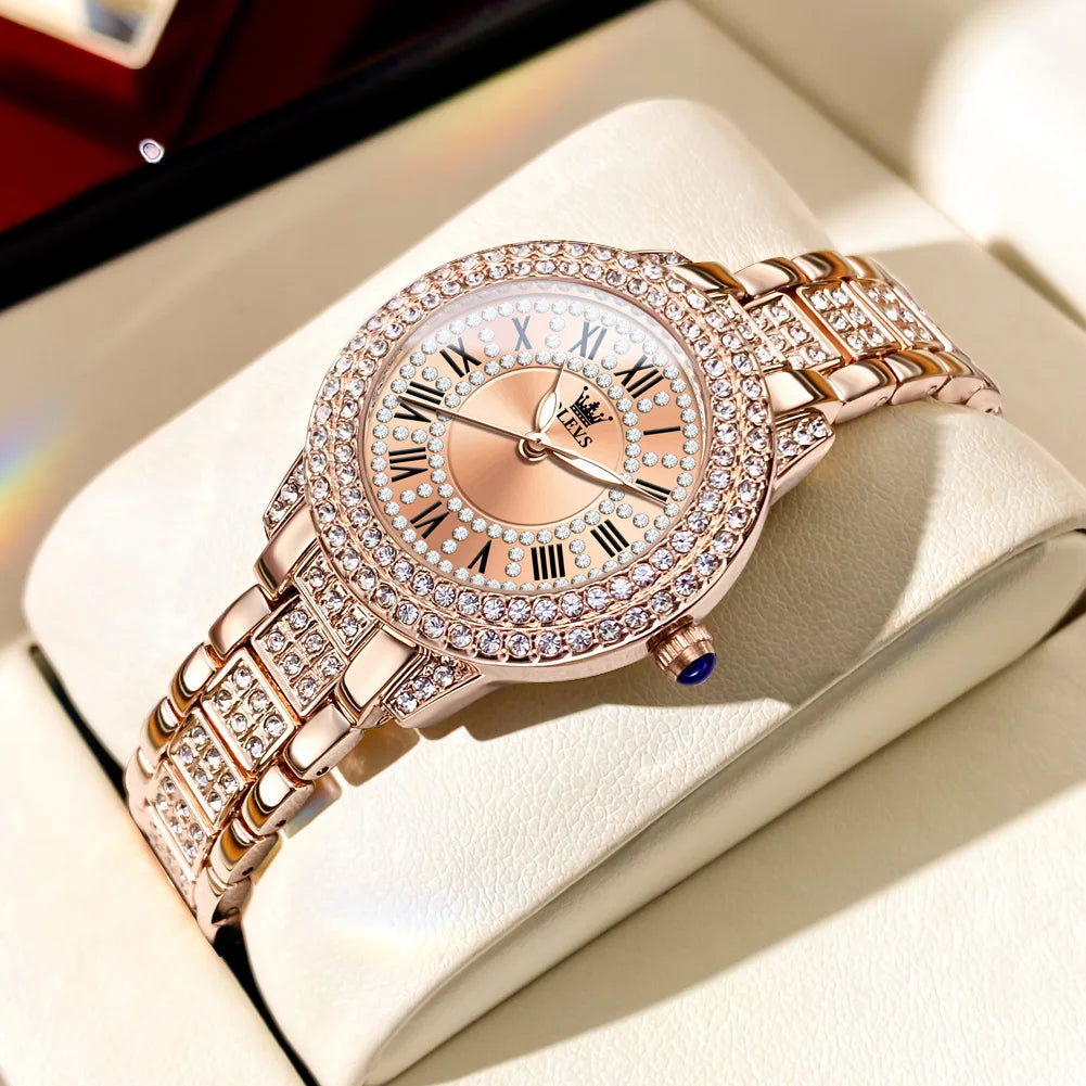 Diamond Éclat - Luxe Roman Dial Quartz Watch
