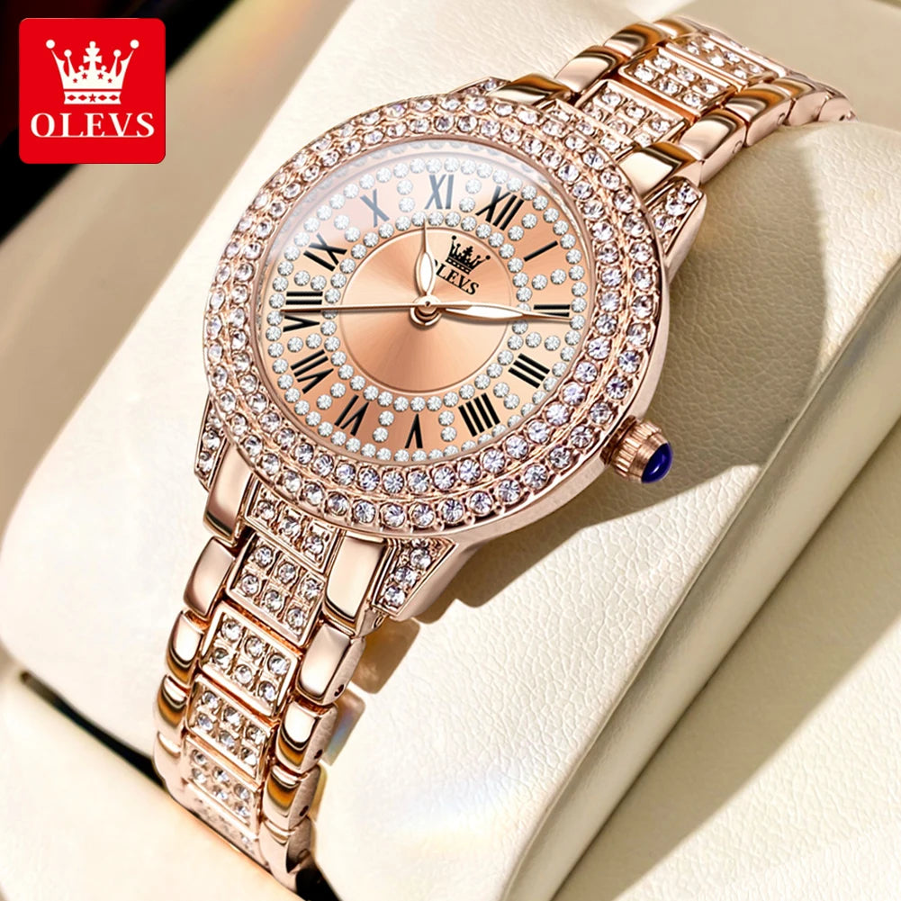 Diamond Éclat - Luxe Roman Dial Quartz Watch