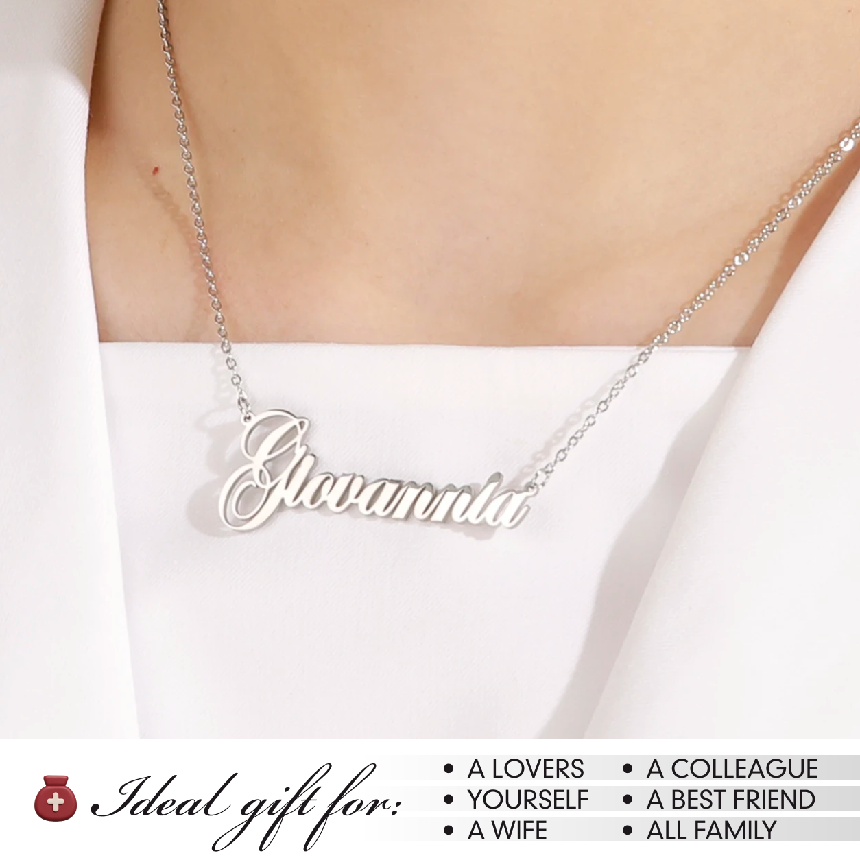 MiMOTTA™ - SILVER PERSONALISED NAME NECKLACE "VITAL"