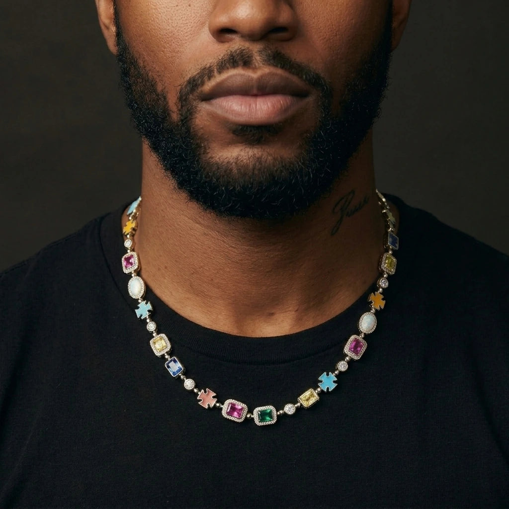 MIMOTTA CREED necklace worn on the neck