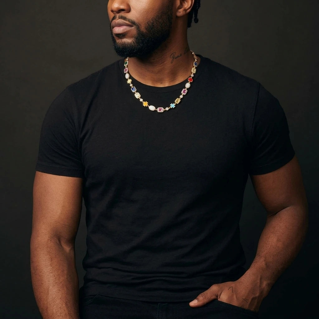 MIMOTTA CREED necklace worn by a model