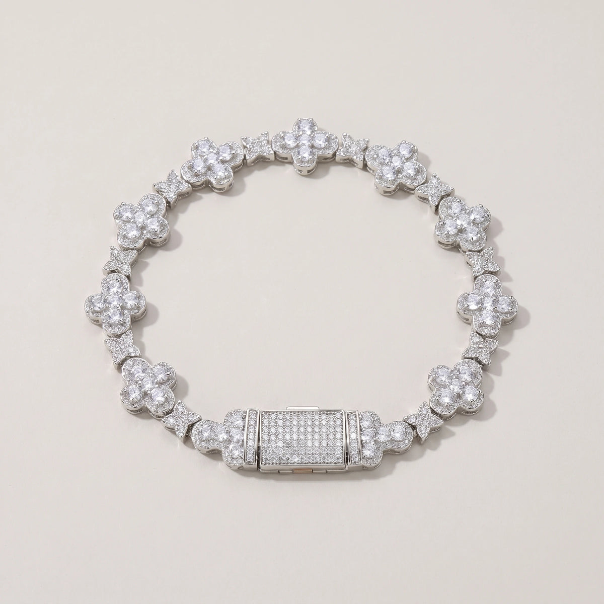 MIMOTTA DYNASTY tennis bracelet in silver tone
