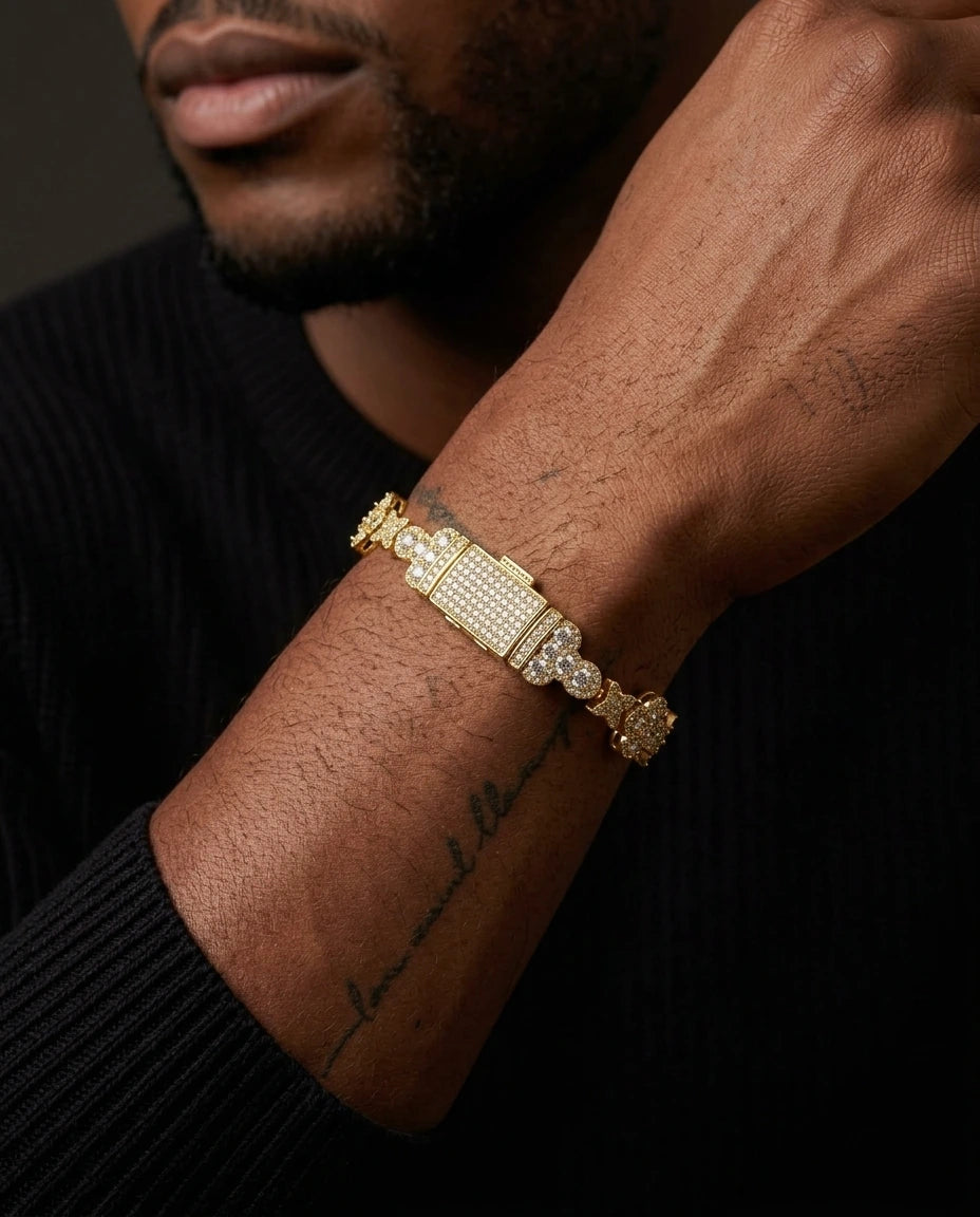 MIMOTTA DYNASTY tennis bracelet, close-up detail