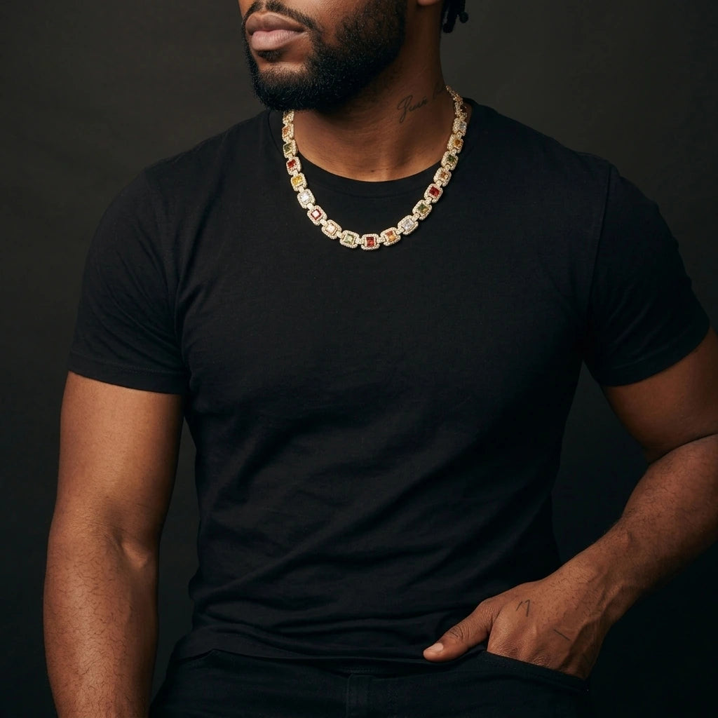 MIMOTTA EMPIRE necklace worn by a model