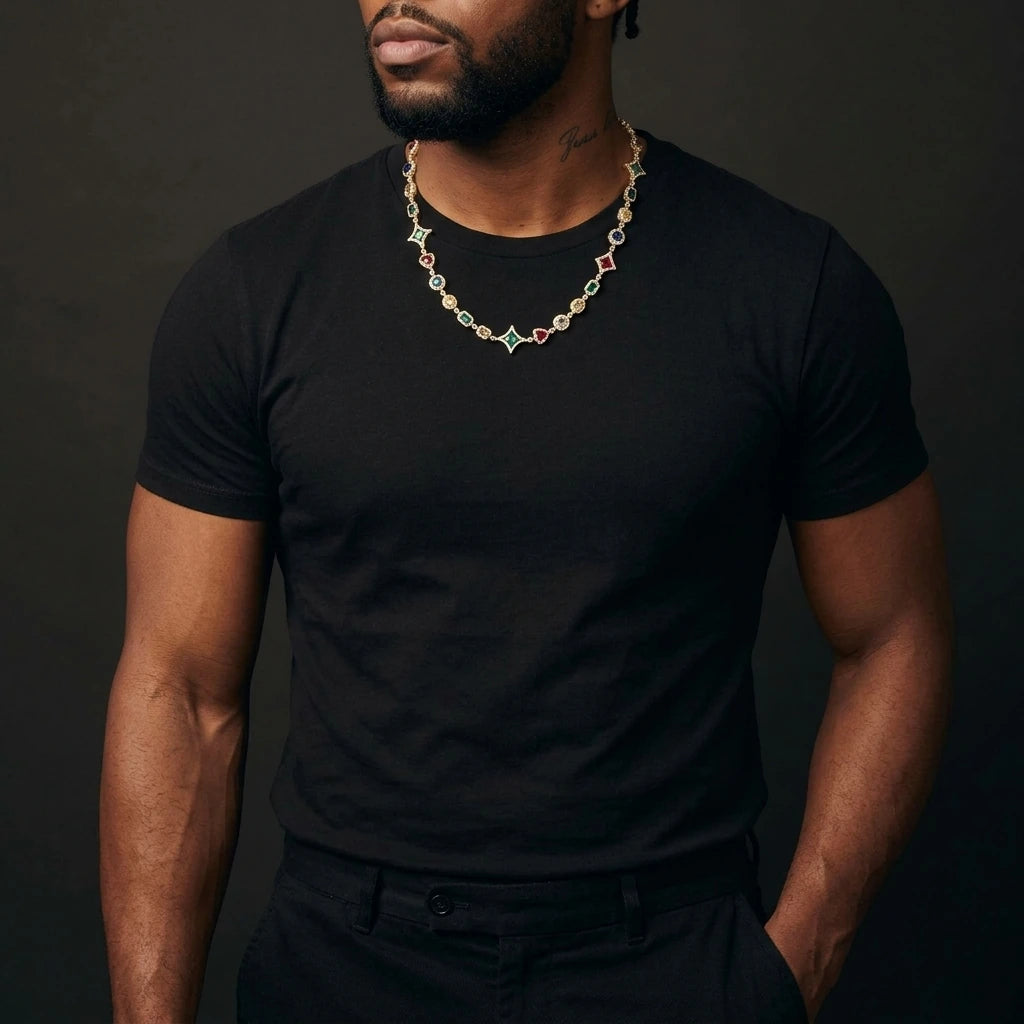 MIMOTTA PARADOX necklace worn by a model