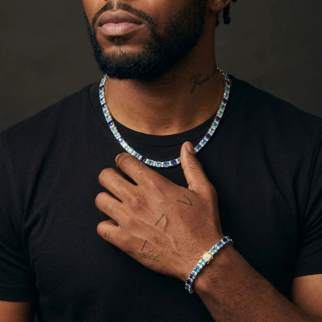 MIMOTTA ZENITH bracelet and necklace worn together